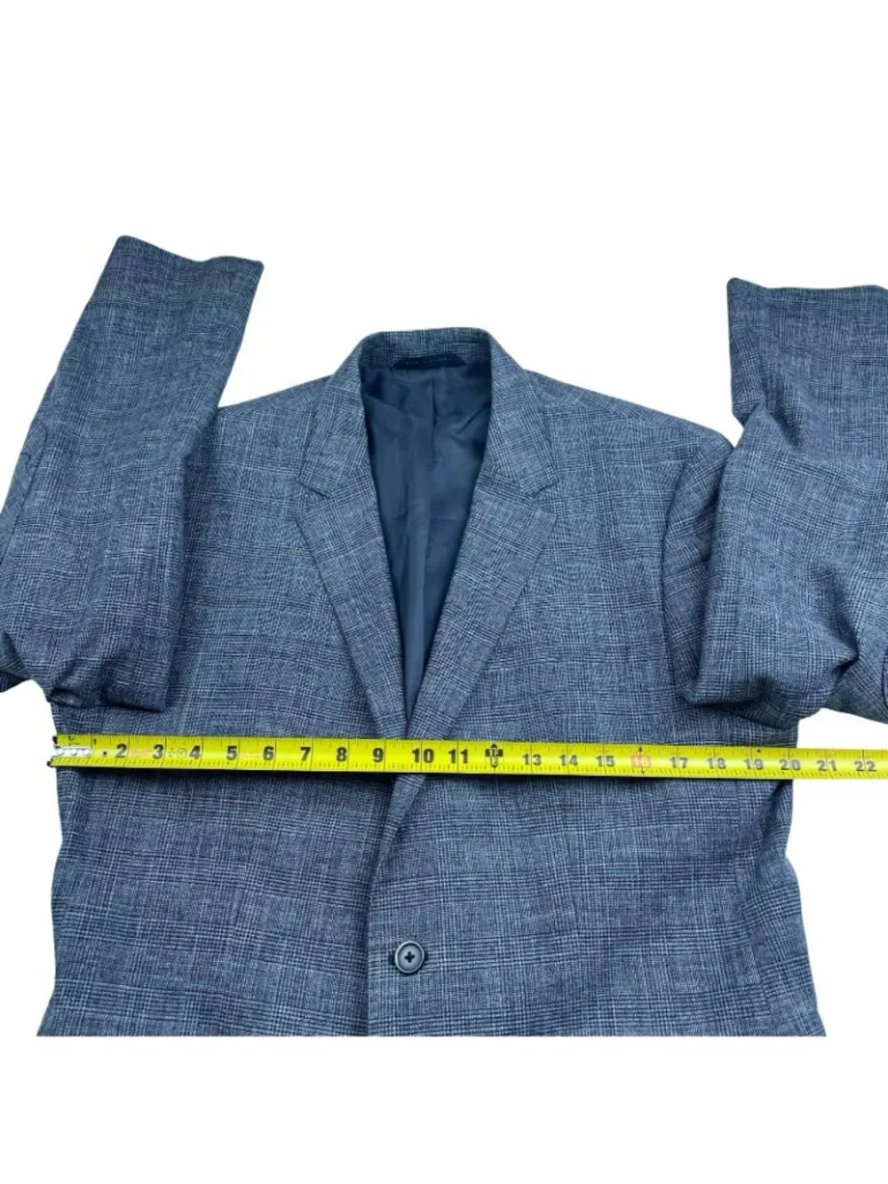 Hugo Boss Men’s The Smith13 2-Button Blazer Gray Plaid/Elbow Patches • 42R